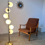 Ancien fauteuil scandinave design années 60 en hêtre massif vintage