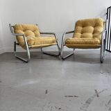 Vintage yellow Bauhaus armchair
