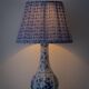 Antique Delft Style Blue and White Ceramic Table Lamp by Samson, circa 1880-1910