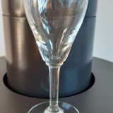 Set of 8 crystal wine glasses engraved 50s