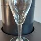 Set of 8 crystal wine glasses engraved 50s