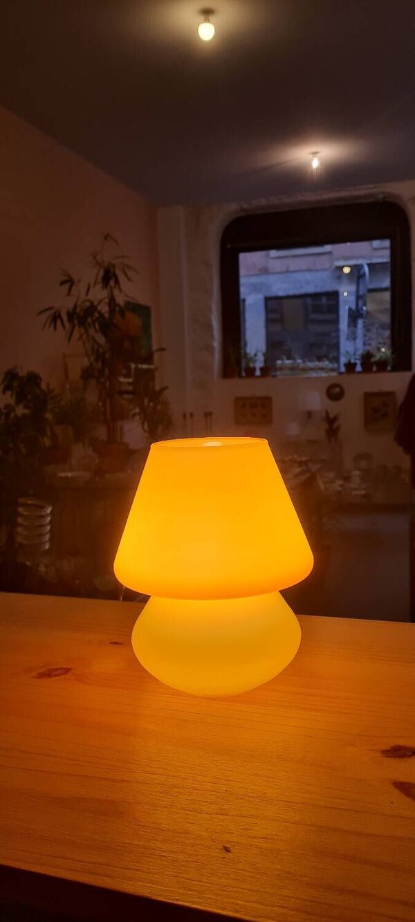 Lampe opaline Mushroom Habitat Vintage