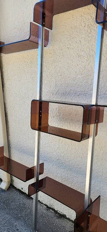 Vintage modular library shelf 6 legs and 14 shelves