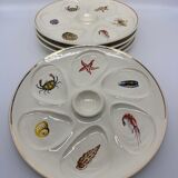 Vintage oyster plates
