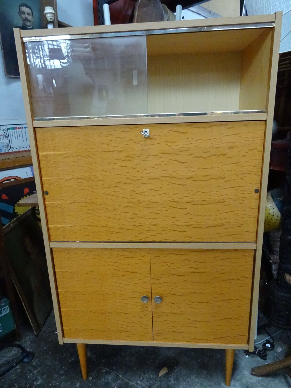 Vintage oak secretary