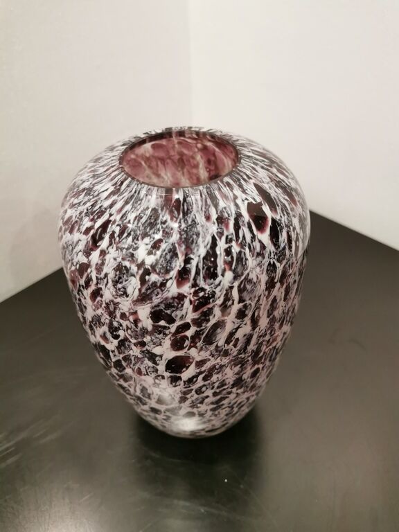 Purple glass vase by La Rochere