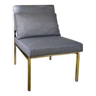 Chauffeuse/Fauteuil des années 70 chromé restauré