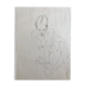 pencil sketch on paper by robert haisley, female body study, seated model