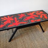 Coffee table of the "cloutier brothers" in lava stone 50s