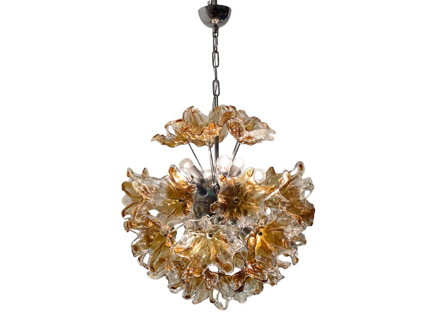 Lustre Spoutnik en verre de Murano