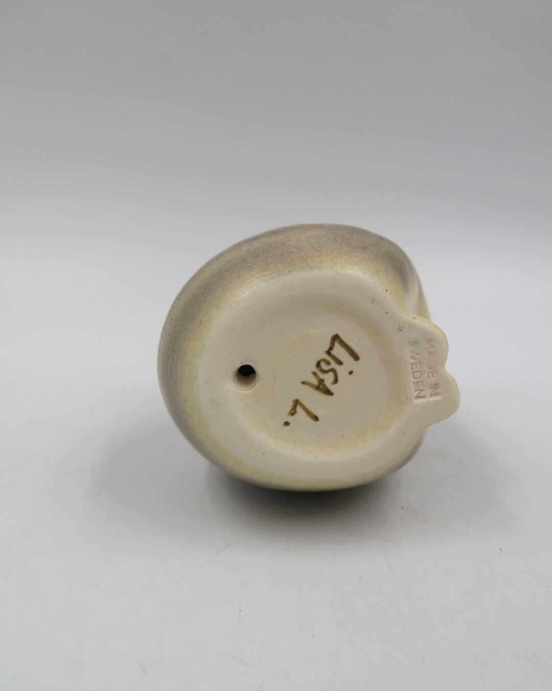 Ceramic Cat MIA Grey Stripes Lisa Larson Yellow Eyes Atelier Gust