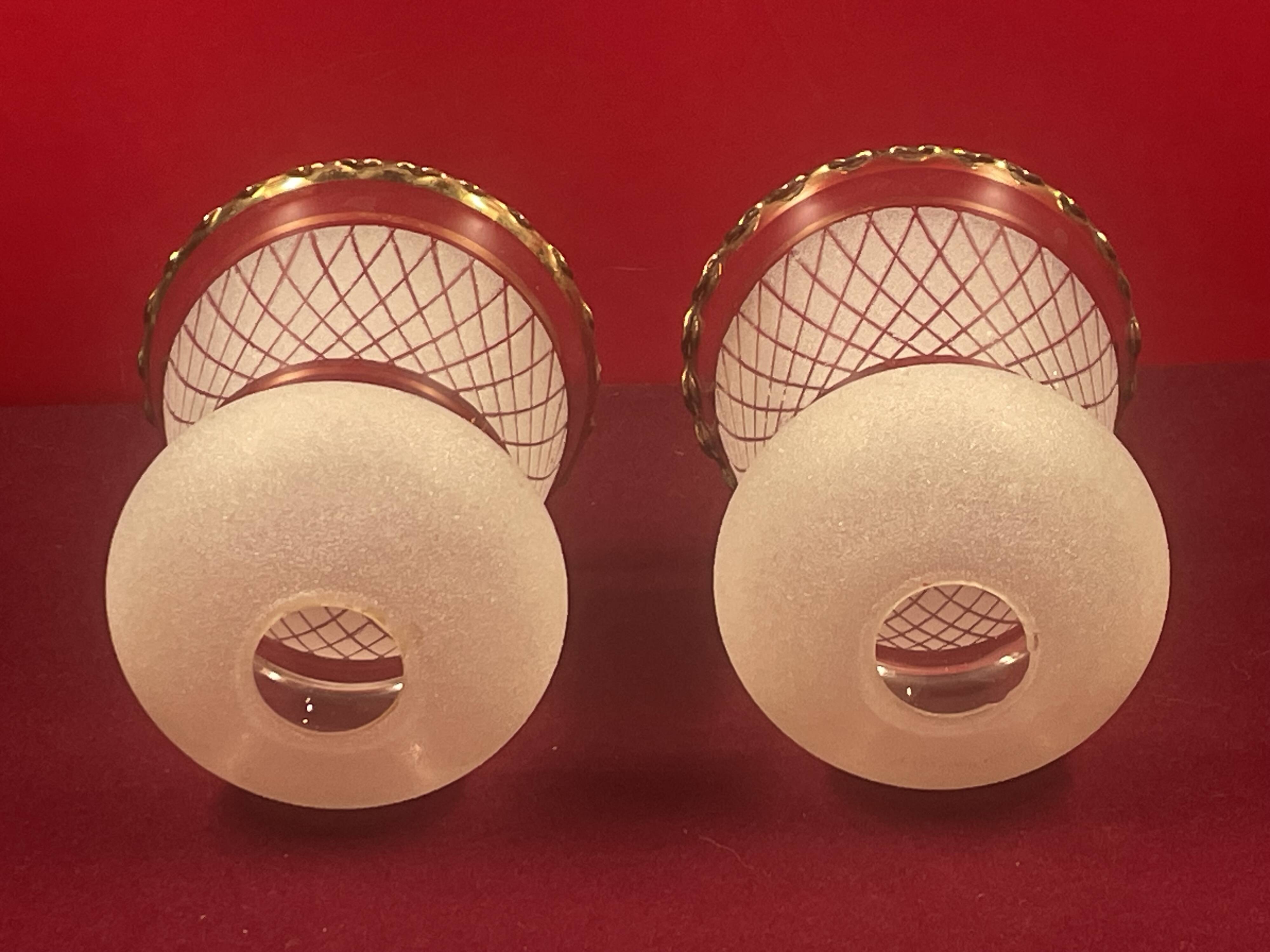 Pair of lampshades, tulip circa 1930/40 early 20th century