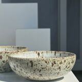 Duo of speckled ceramic bowls