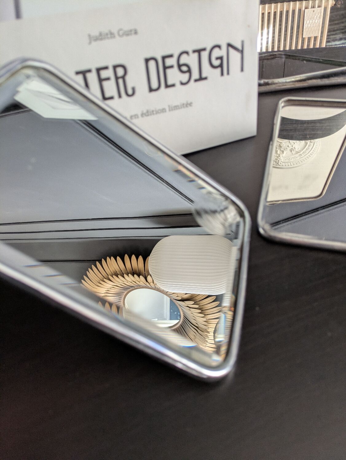 three barber mirrors