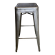 Genuine TOLIX H75 industrial high bar stool, stackable, varnished metal.