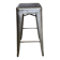 Genuine TOLIX H75 industrial high bar stool, stackable, varnished metal.
