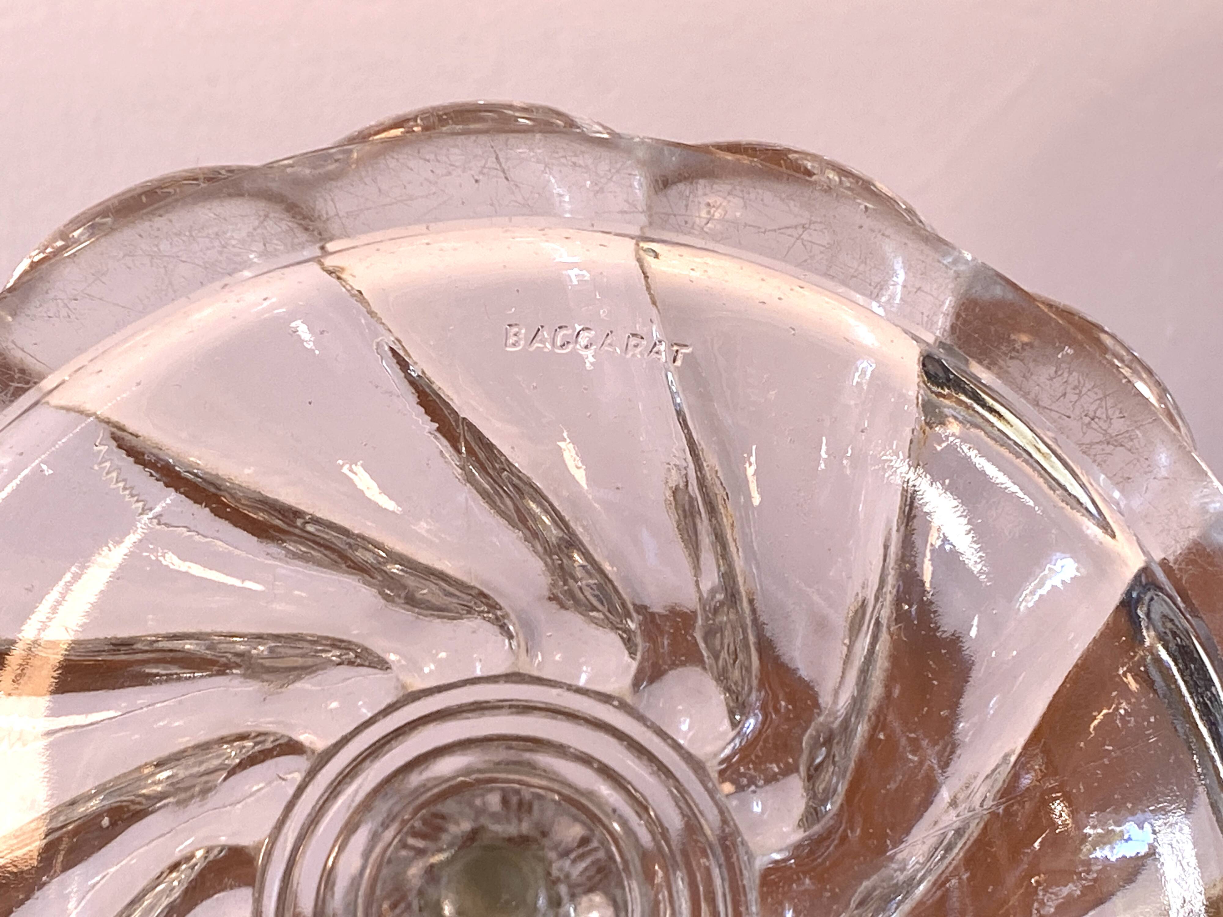 Impressive lamp base made of solid Baccarat crystal, bamboo torso model.
