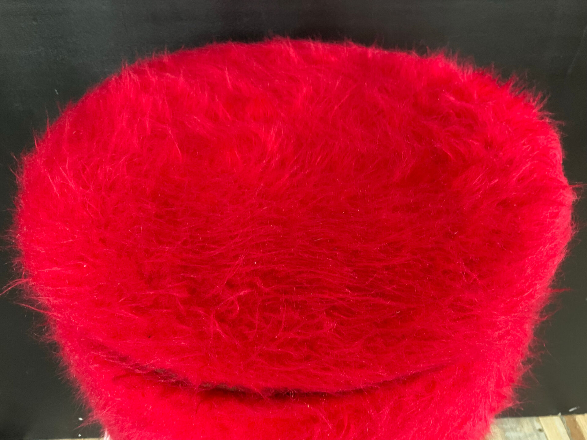 Faux fur storage pouffe from the 60s-70s.