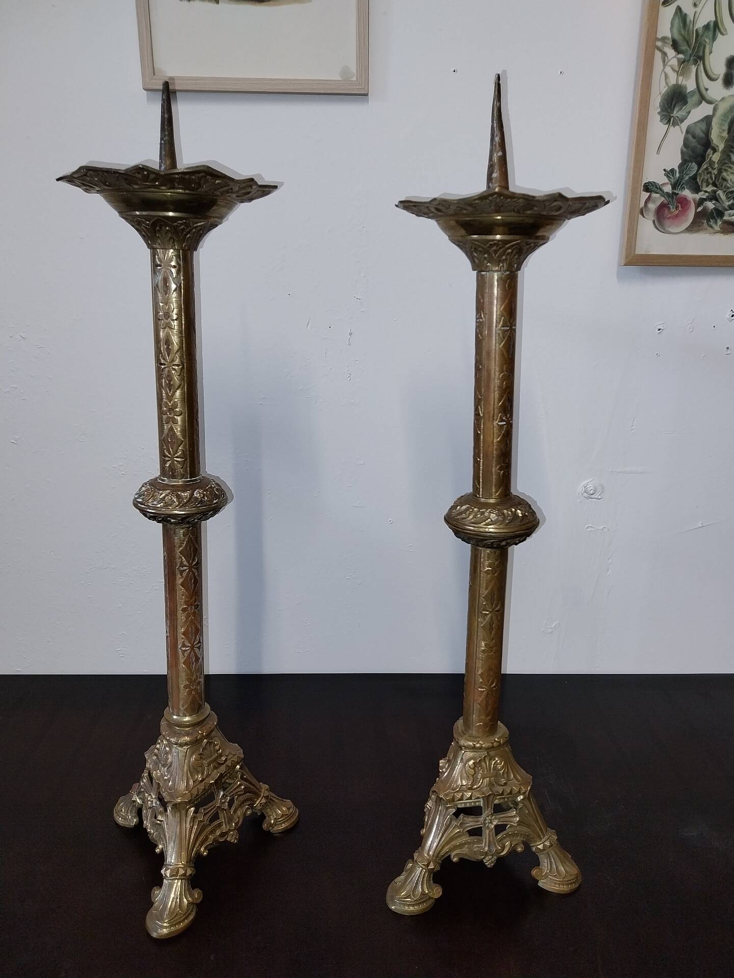 Antique brass candelabrum