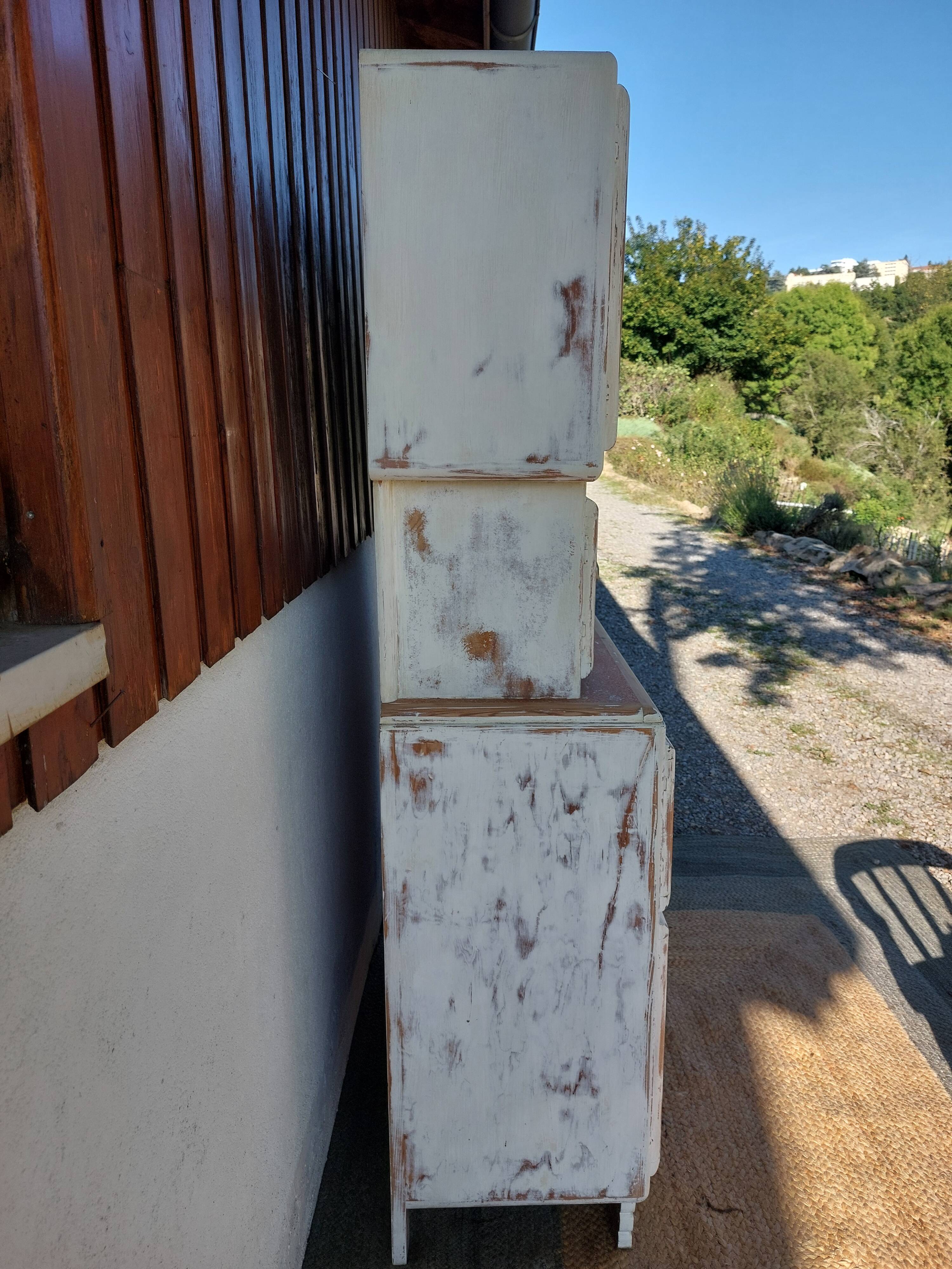 Mado chippy paint white sideboard