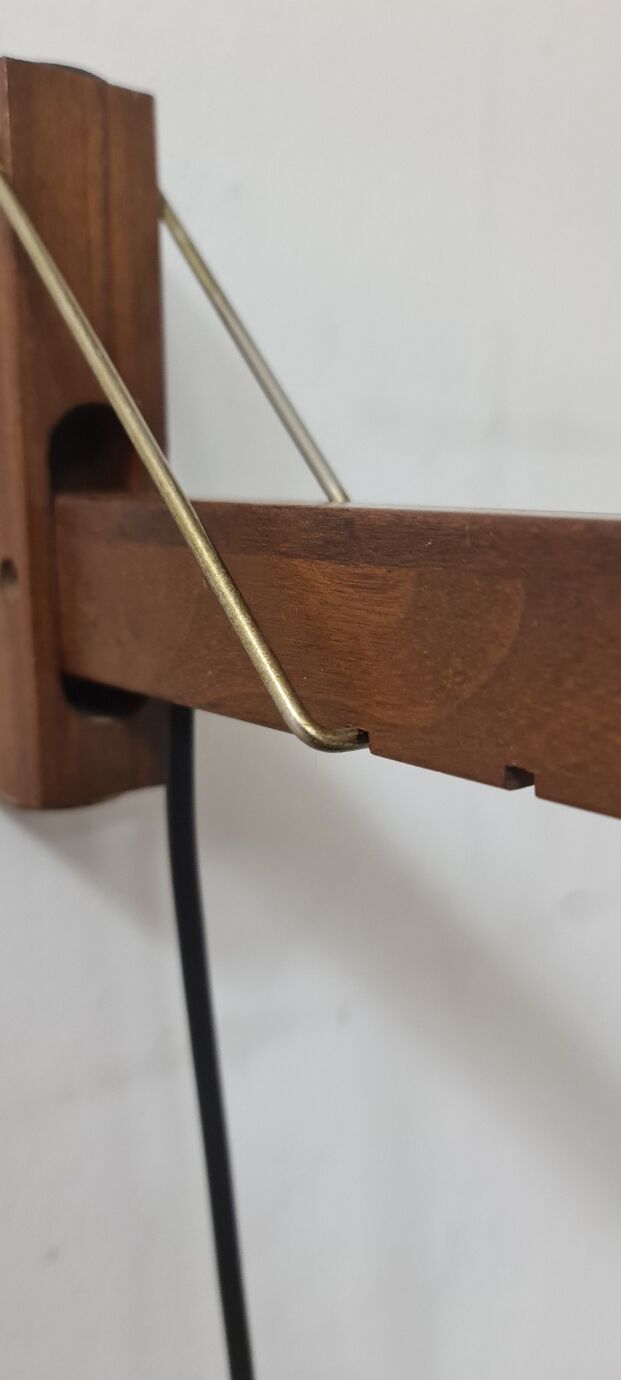 Vintage teak Swedish wall light