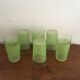 Six glasses granités green of the 1960