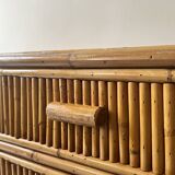 Vintage bamboo sideboard, Italy 1970