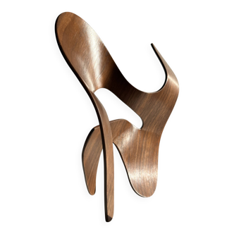 Mrs. Charles Eames_ The shadow does not bend, walnut plywood sculpture