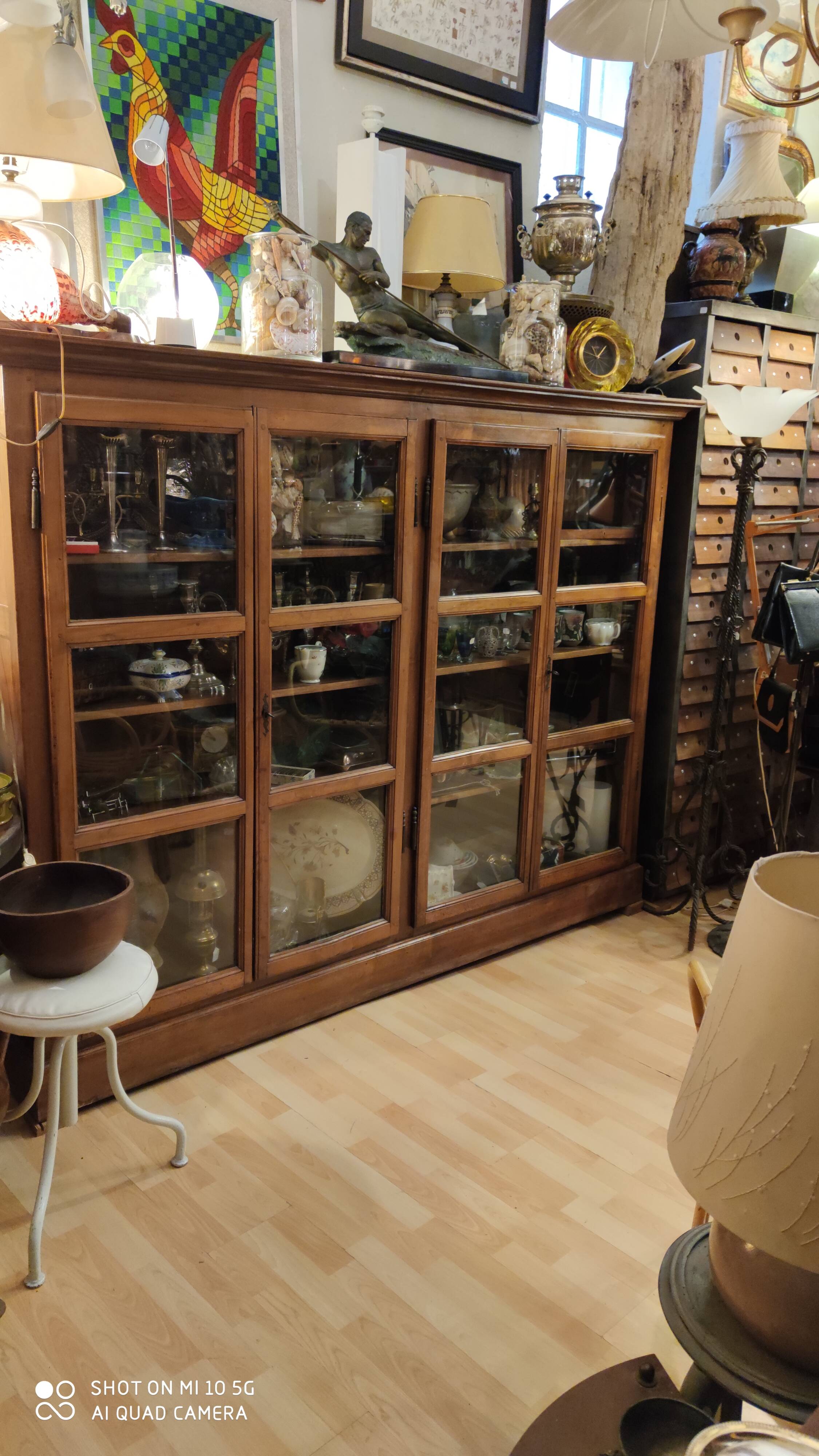 4-century blond walnut library