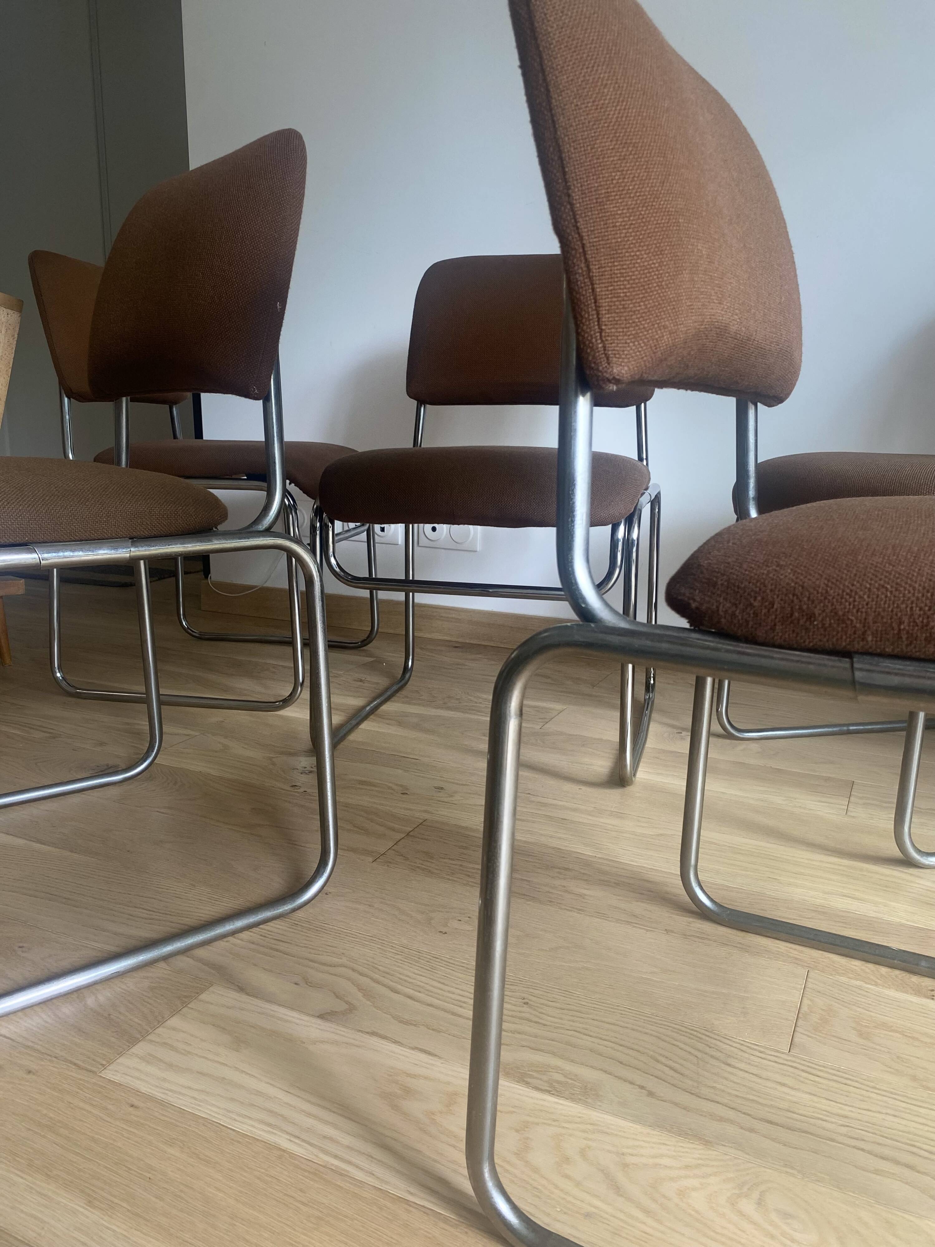 Pair of tubular chairs