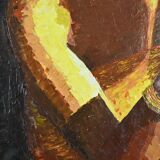 Important Oil on Canvas “La Tahitienne” signed Morillon – 1985