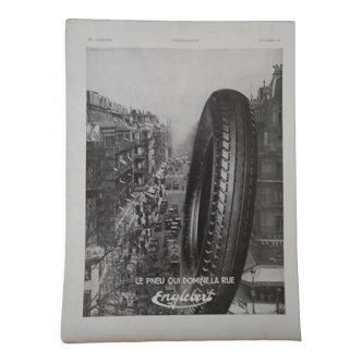 Englebert tire advertisement dominating the street!  issue reviewed year 1931