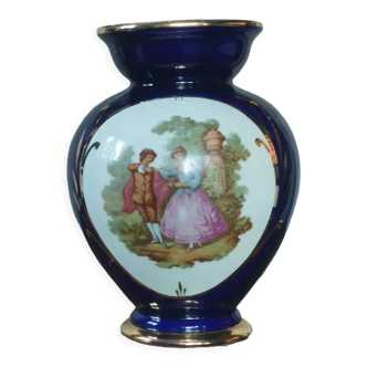 Fragonard Limoges blue vase
