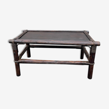 Wengé tinted bamboo coffee table