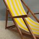 Chilean duo vintage wooden deckchairs with footrest