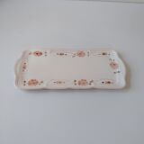 Antique dish in white ceramic and pink spring flowers Niderviller France