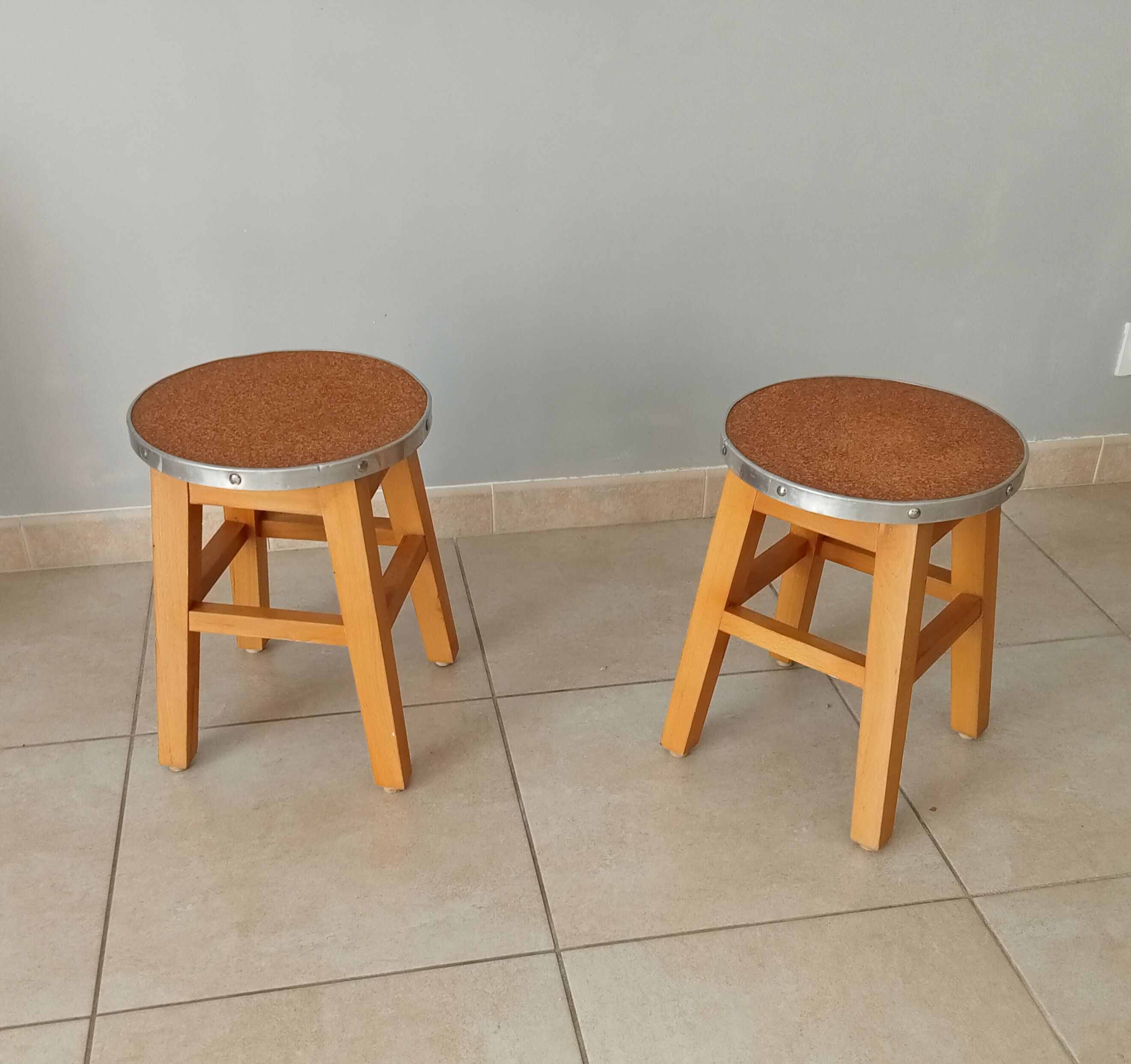 Pair of vintage side tables 70s/80s