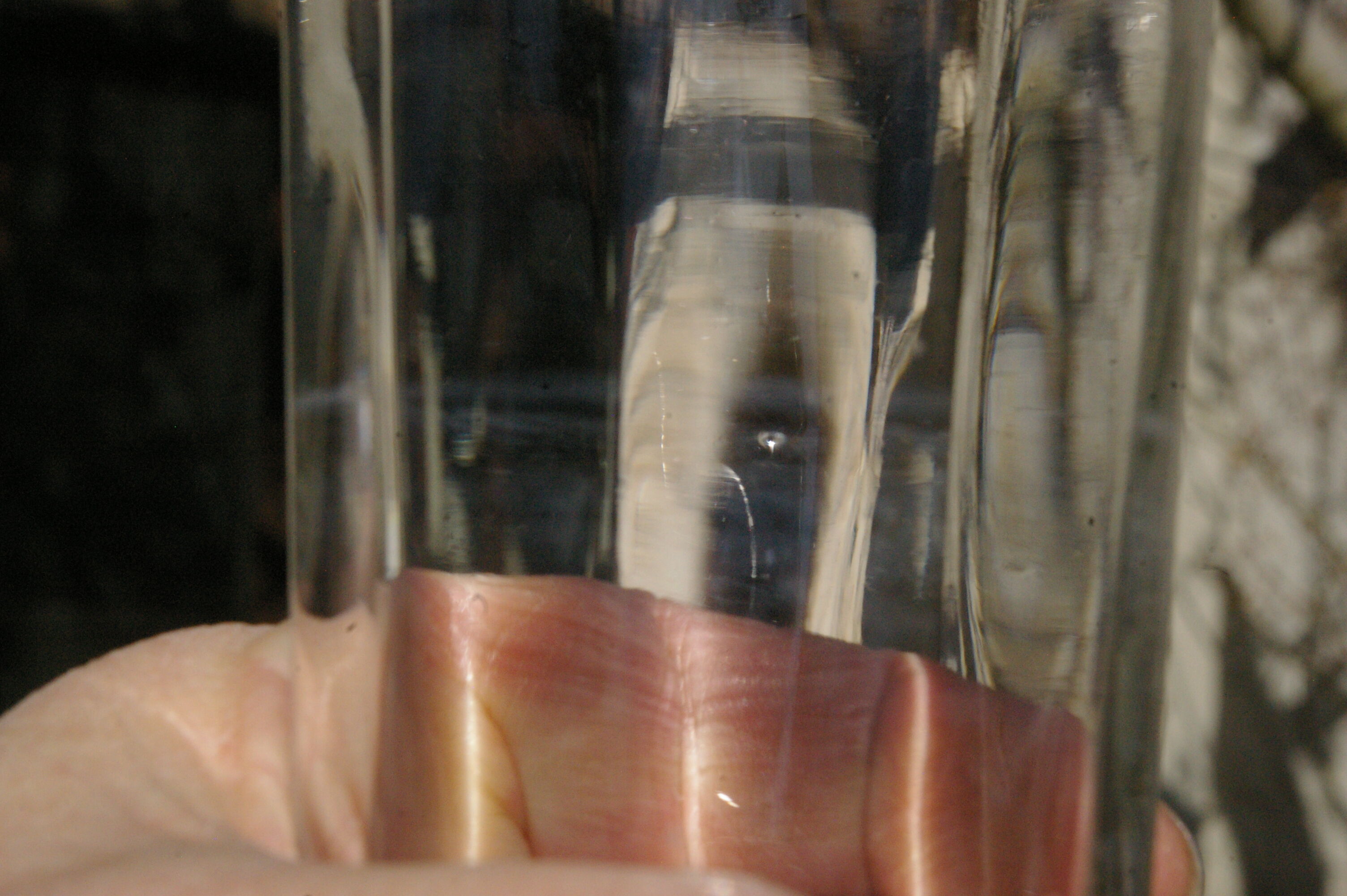 Tisher cup in silver metal and glass