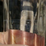 Tisher cup in silver metal and glass