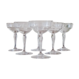Crystal champagne glasses 30s