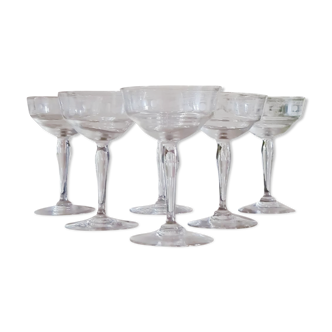 Crystal champagne glasses 30s