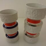 Space Age Op Art Vases from Royal KPM, 1960s, Set of 2