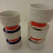 Space Age Op Art Vases from Royal KPM, 1960s, Set of 2