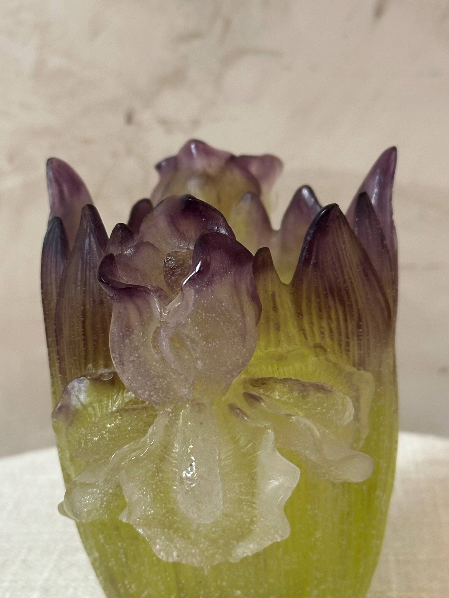 Daum glass paste vase