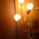 Floral floor lamp in pearlescent Capiz, 1970s.
