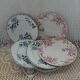 6 antique ironstone dinner plates