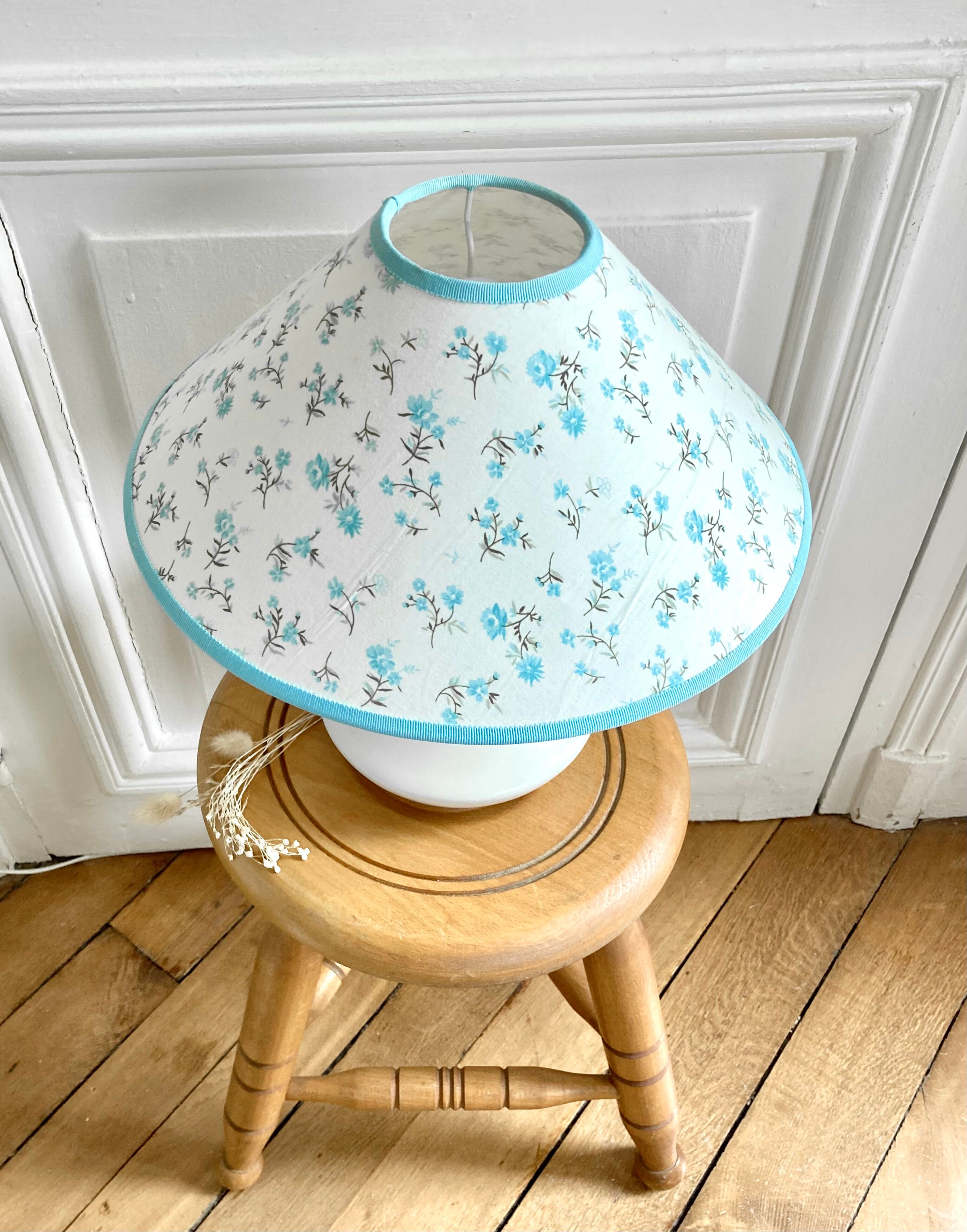 Ceramic lamp lampshade flowers