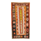 Tapis Kilim géométrique multicolore 4x8, décor antique 129x255