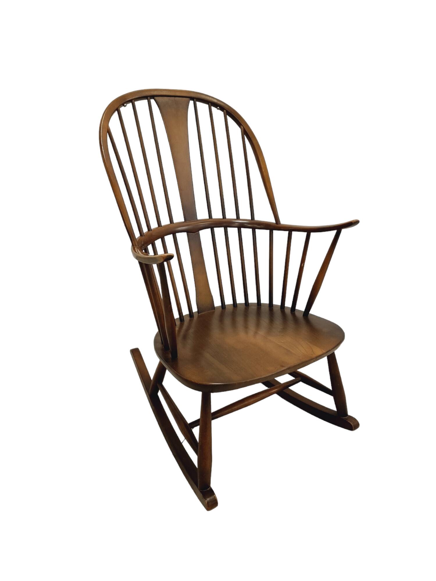 Mid Century Modern Rocking chair "Chairmaker's chair) by Lucian Ercolani for Ercol - 1950-1960s