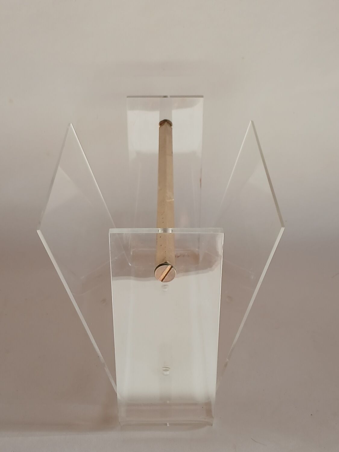 Acrylic magazine rack by David Lange